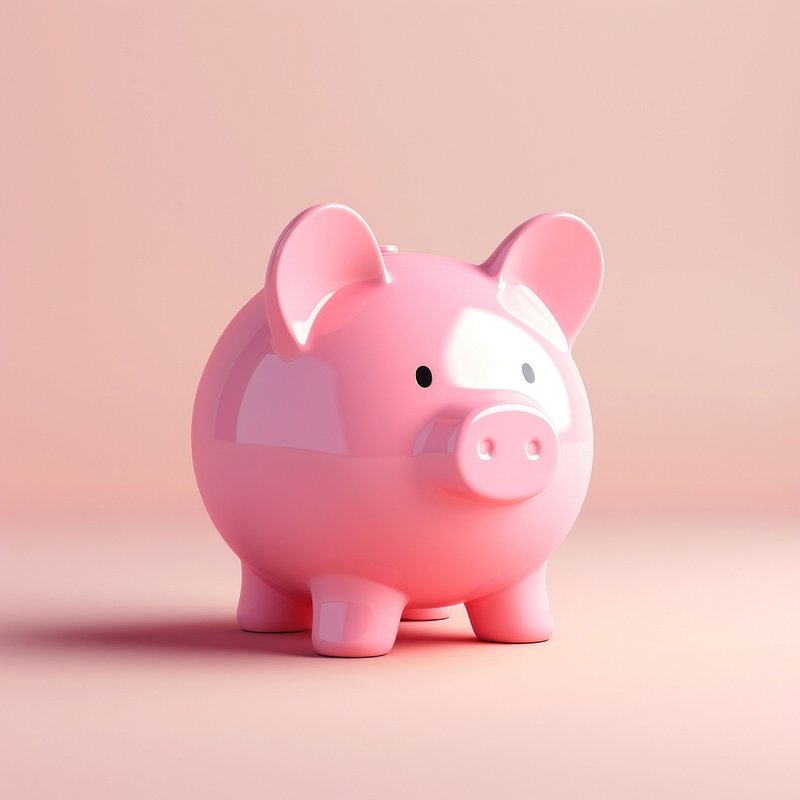 piggy bank with money