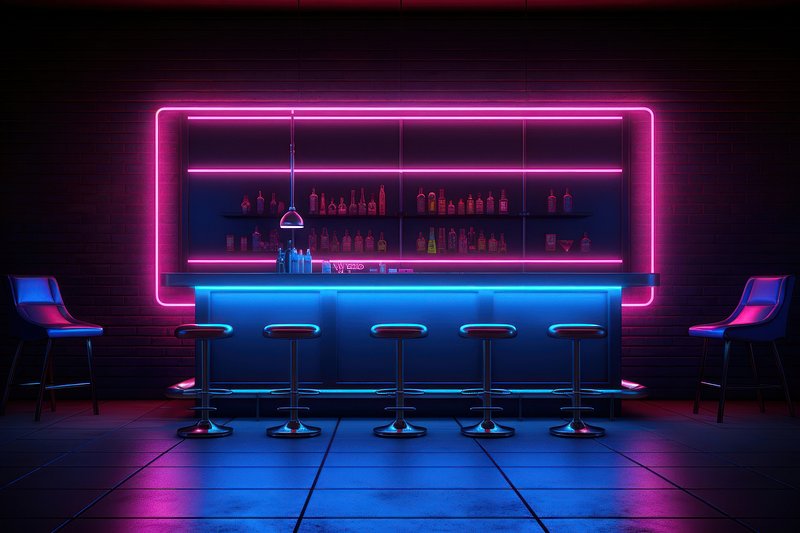 Premium Photo  Cyberpunk gaming room with neon light creative illustration  ai generate