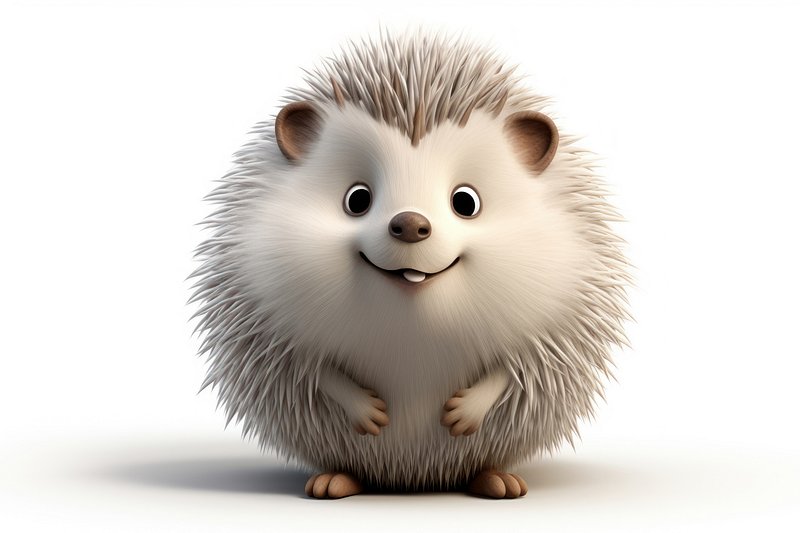 Porcupine hedgehog cartoon mammal. AI | Free Photo Illustration - rawpixel