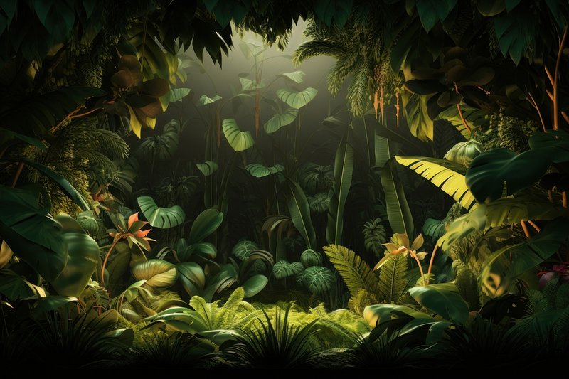 dark jungle background