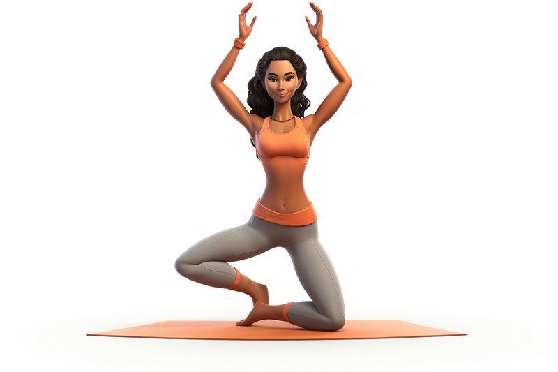Yoga dancing sports adult. AI  Premium Photo Illustration - rawpixel