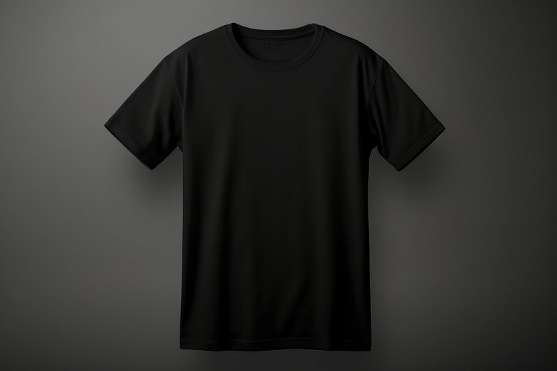 Basic black Mock T-shirt