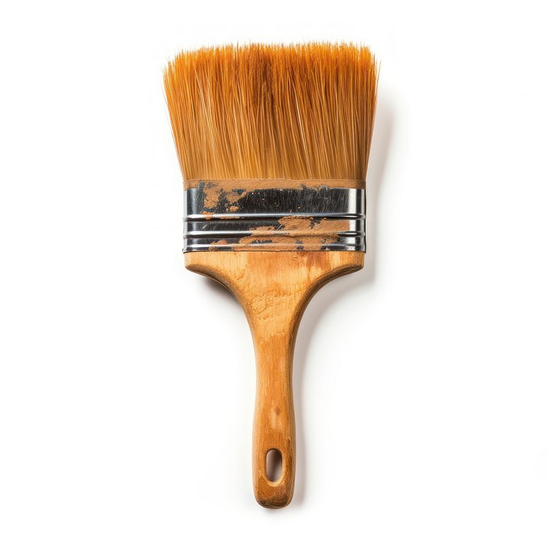 Premium AI Image  A brush with chocolate paint and a wooden handle.