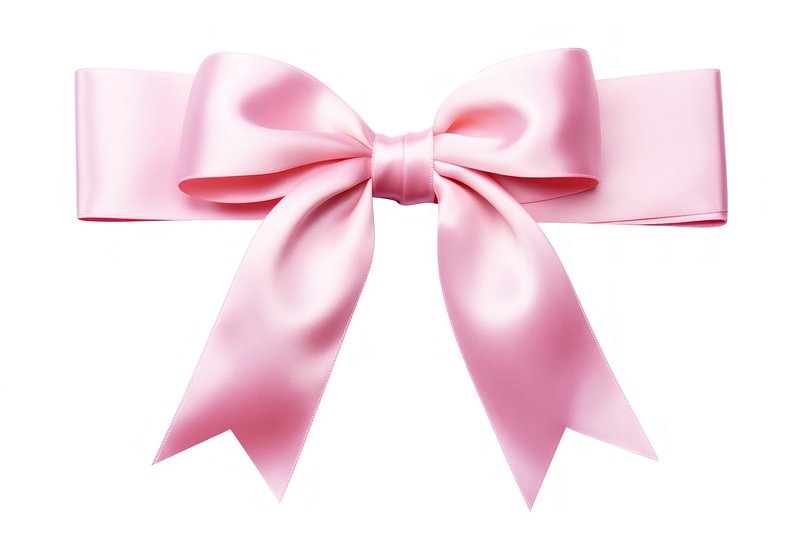 Premium AI Image  A drawing of a pink and white ribbon with the
