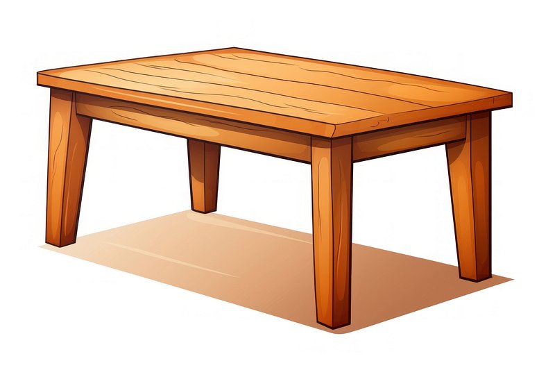wooden table clipart