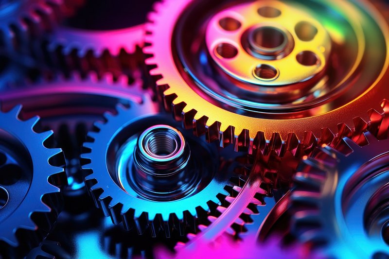 colorful gears wallpaper