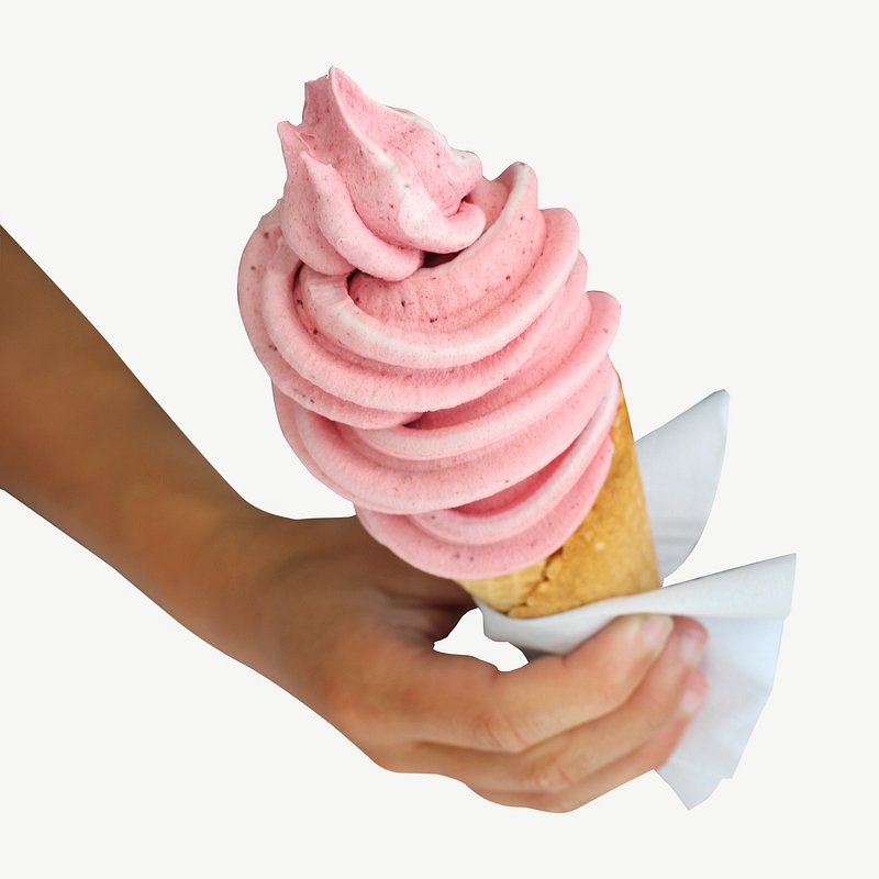 Premium PSD  Tasty pink ice cream bowl isolated on transparent