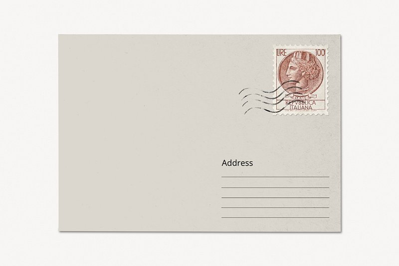 Premium PSD  Triangular mailing stamps mockup, stacked