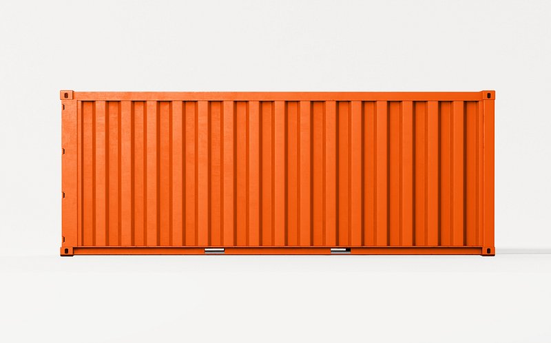 Premium PSD  Realistic black shipping cargo container. isolated. 3d  rendering