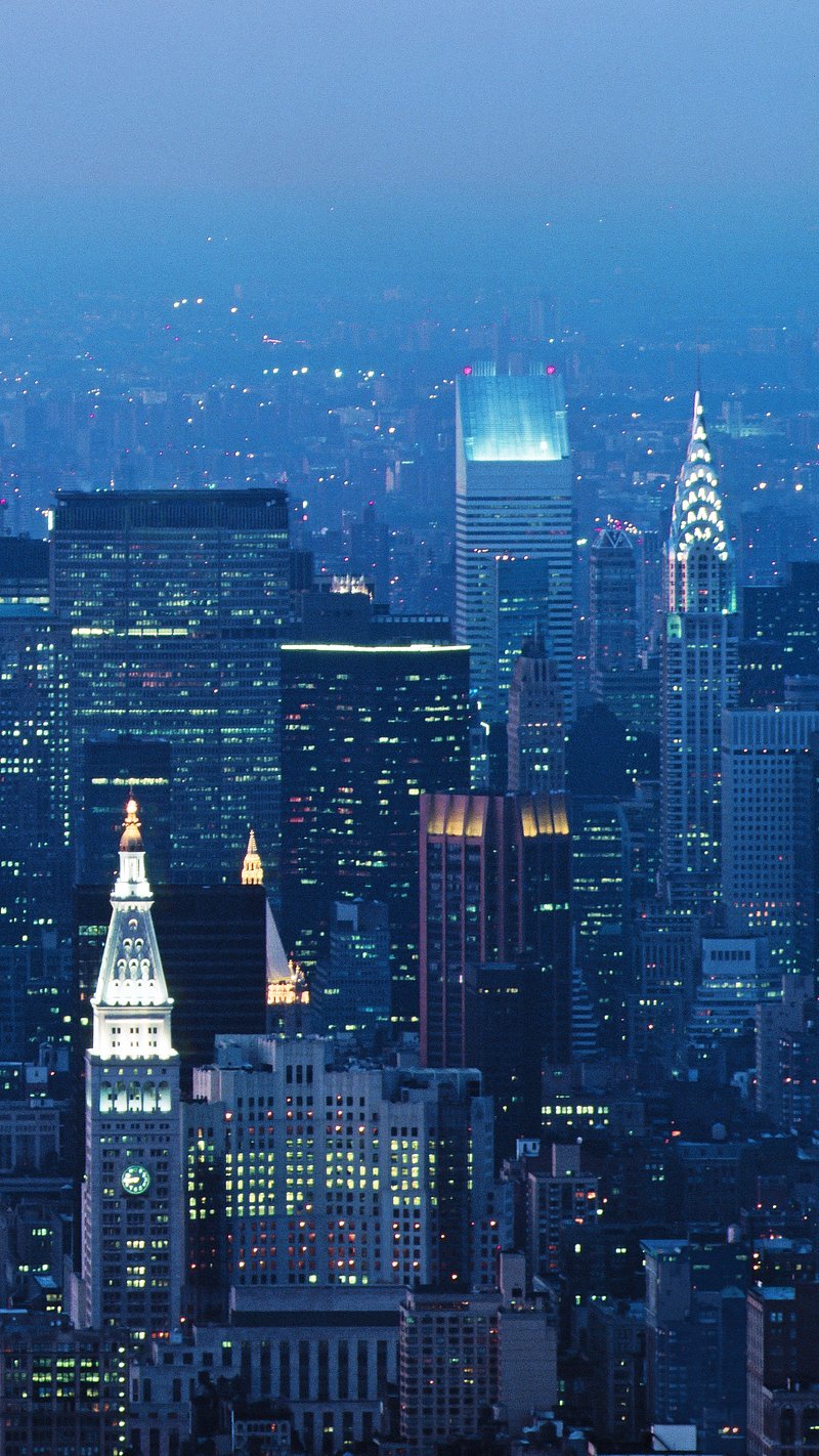 A smart city skyline at night HD wallpaper 4k background