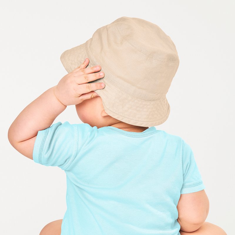 Psd Baby mockup wearing beige | Premium PSD Mockup - rawpixel