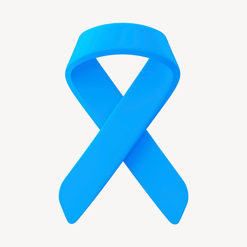 Blue ribbon for colon cancer awareness event Vector Image