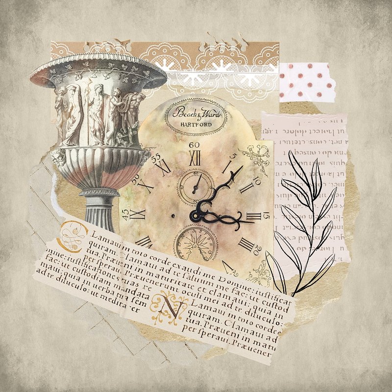 Ephemera PNG Stickers  Vintage Collage Elements by rawpixel on