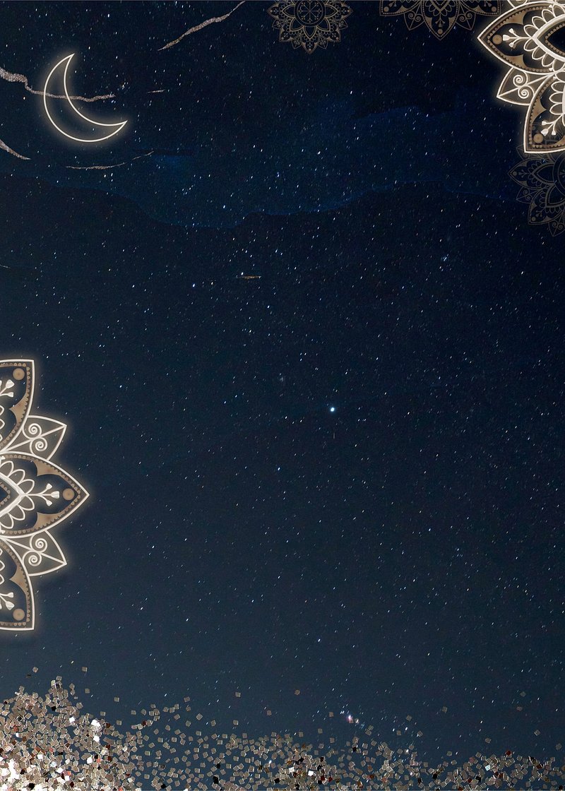 Dark starry sky background, mandala | Premium Photo - rawpixel