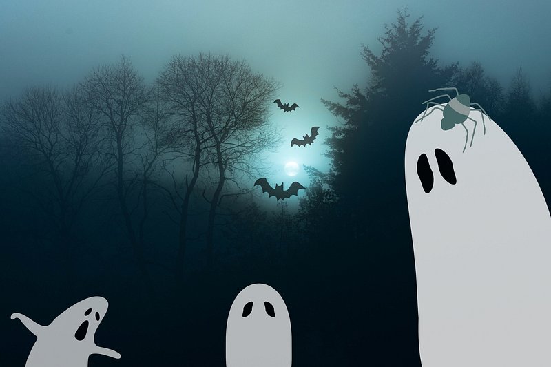 Halloween Seamless Pattern Ghost Vector Isolated Spooky Cartoon Wallpaper  Background Royalty Free SVG, Cliparts, Vectors, and Stock Illustration.  Image 107346860.