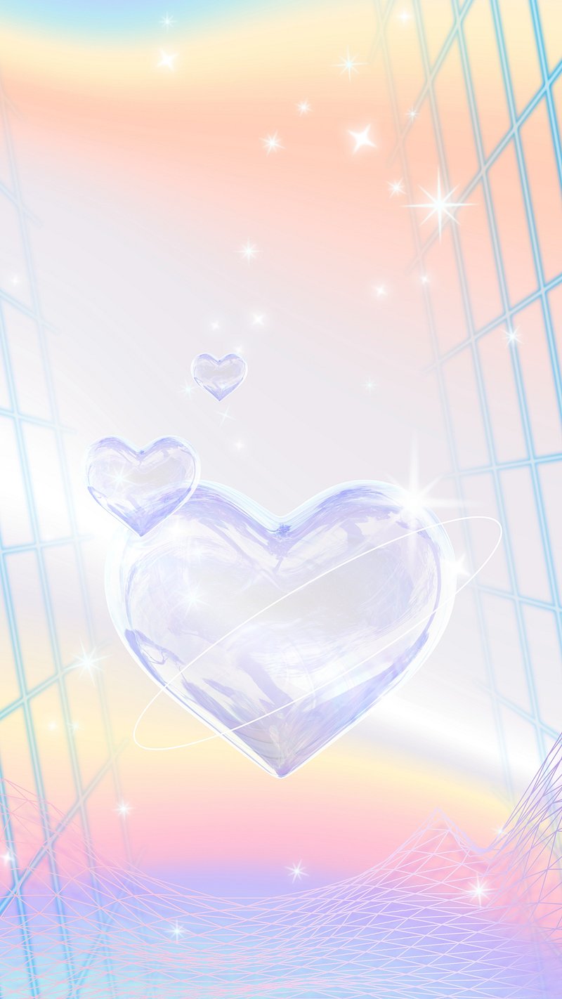 Purple Hearts and Diamonds Phone Live Wallpaper - free download