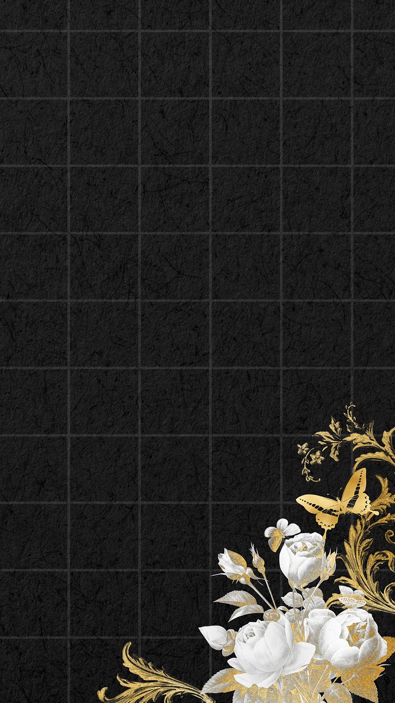 Gold iphone Black and Gold Flower HD phone wallpaper  Pxfuel