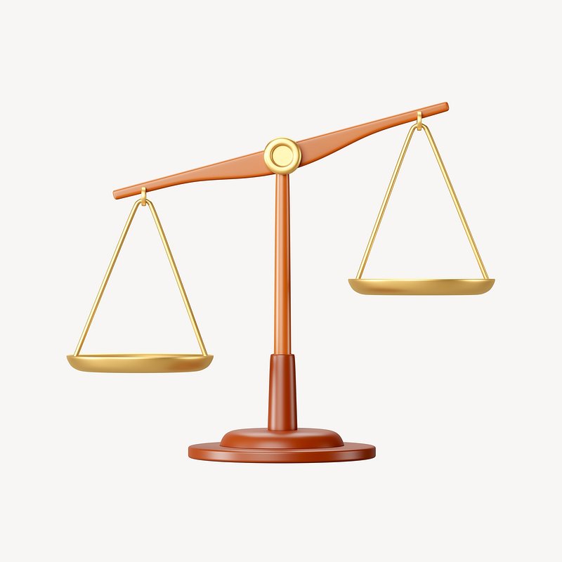 Premium Vector  Scales of justice, weight balance