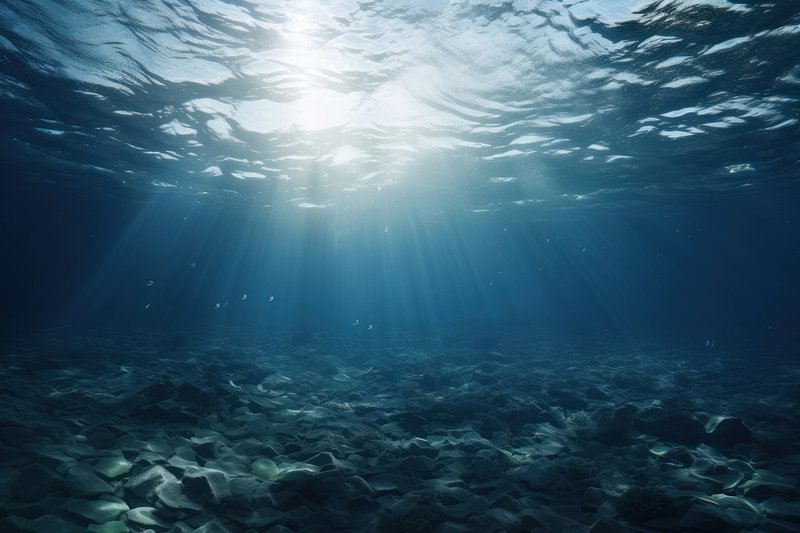 3d rendering ocean clear water.  Free Photo Illustration - rawpixel