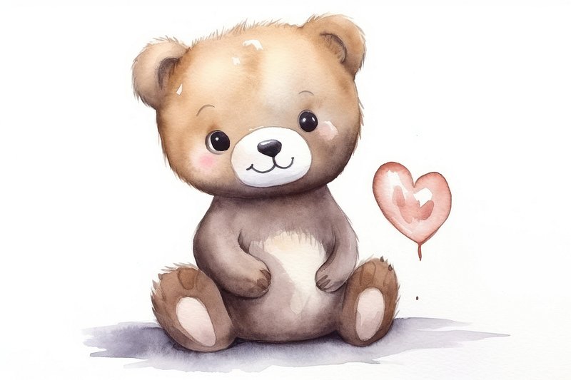 How to Draw a Cute Teddy Bear with a Heart - YouTube