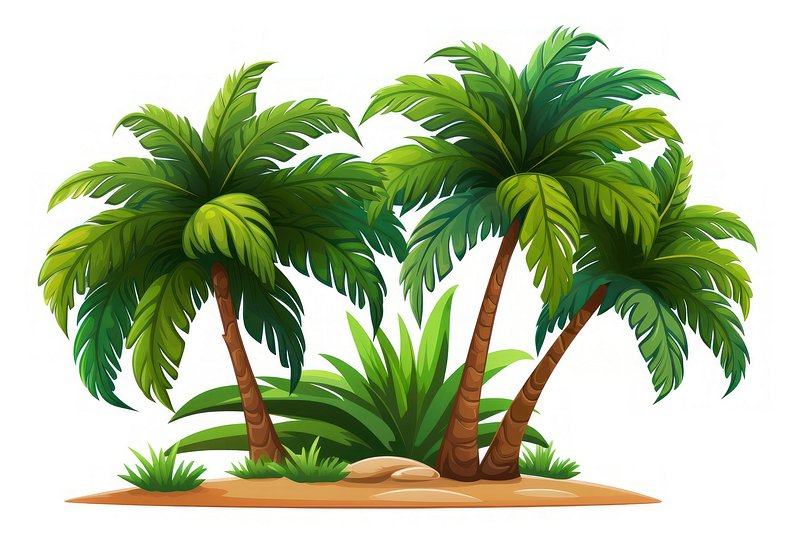 Vintage palm tree png illustration