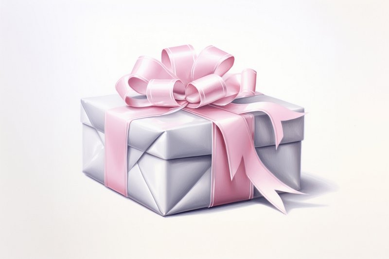 Premium AI Image  Pink ribbon for gift wrapping