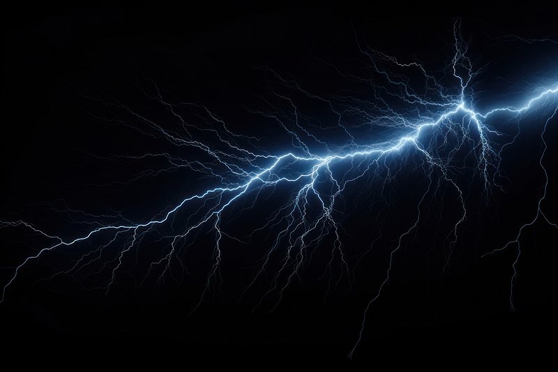 Blue Lightning Background, Blue, Lightning, Thunder Background