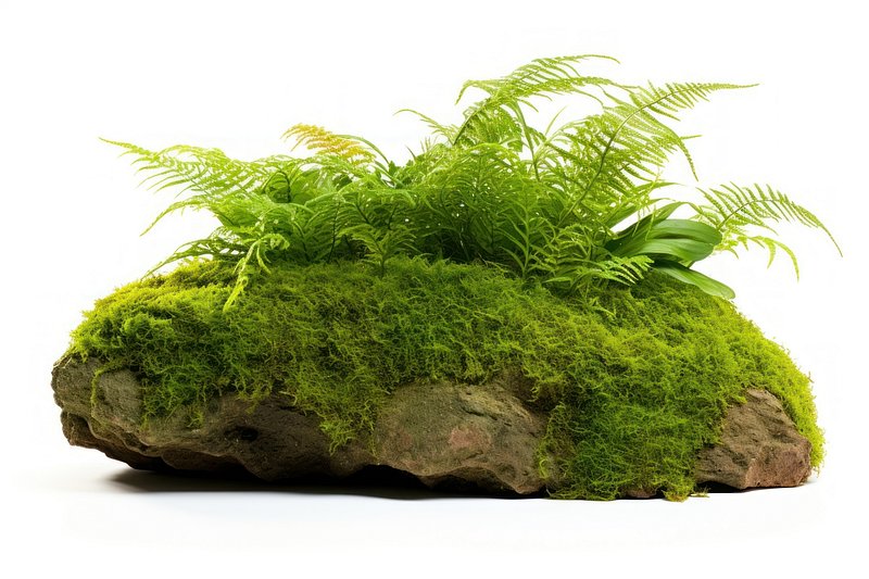 PNG Green moss vegetation plant.