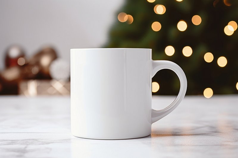 Christmas Coffee Cup Mockup PSD