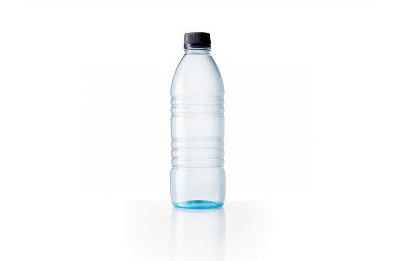 Mineral water in a clear glass bottle mockup Stock Photo by Rawpixel