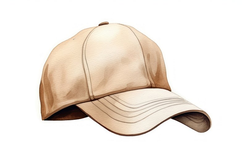 AI Generative Photo of blank light brown baseball hat, ultra