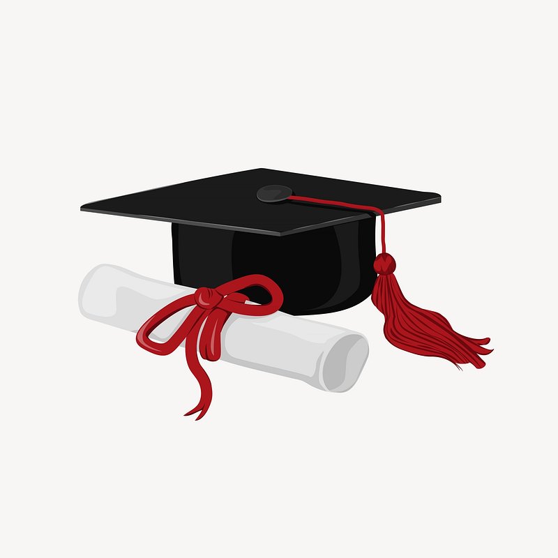 Diploma Hat Graduation  Great PowerPoint ClipArt for Presentations 