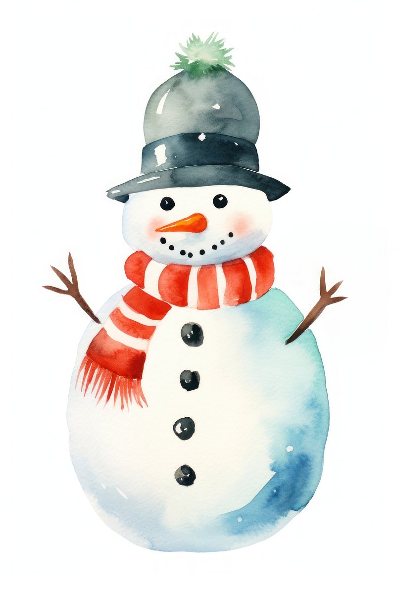Cheerful Christmas Cartoon Snowman Celebrating Festive Joy | MUSE AI