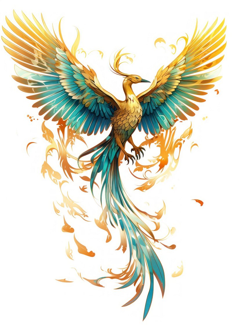 Majestic phoenix rising from otherworldl...