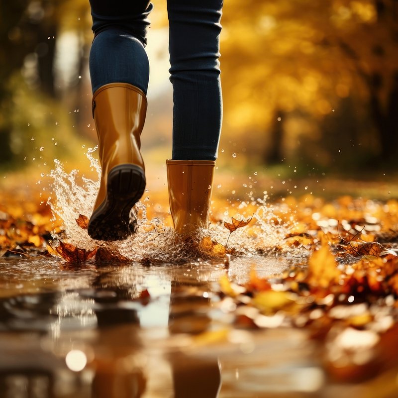 Autumn Rain Boots On Image & Photo (Free Trial)