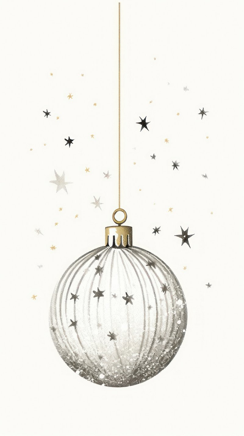 Christmas ball quick sloppy digital sketch, Vector illustration hand drawn  black ink New Year and Christmas holiday decoration design element Stock  Vector Image & Art - Alamy