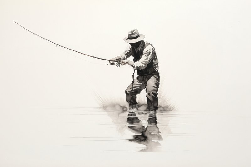 Fishing Rod Drawing Images  Free Photos, PNG Stickers, Wallpapers