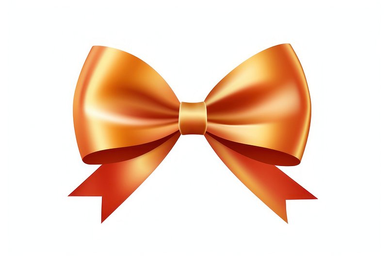 Premium AI Image  an orange ribbon on a white background
