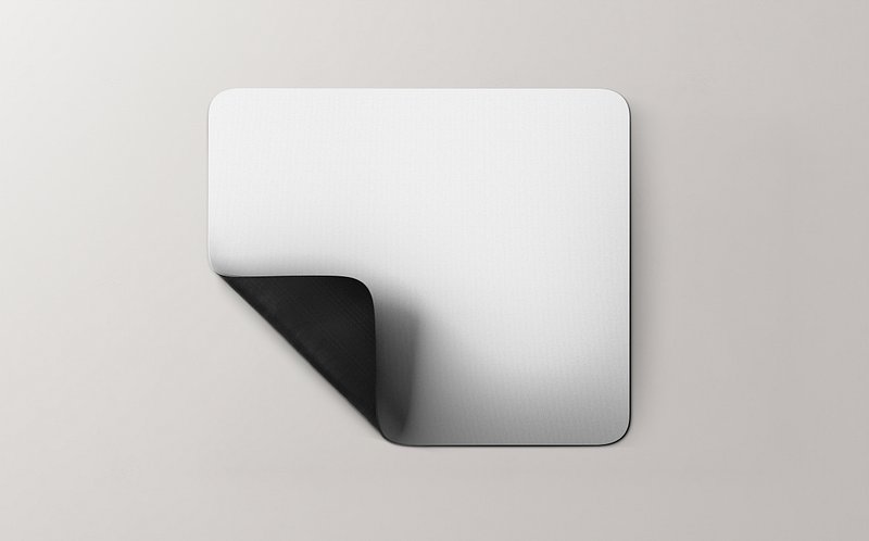 Premium Photo  3d illustration white mouse pad mockup on white background