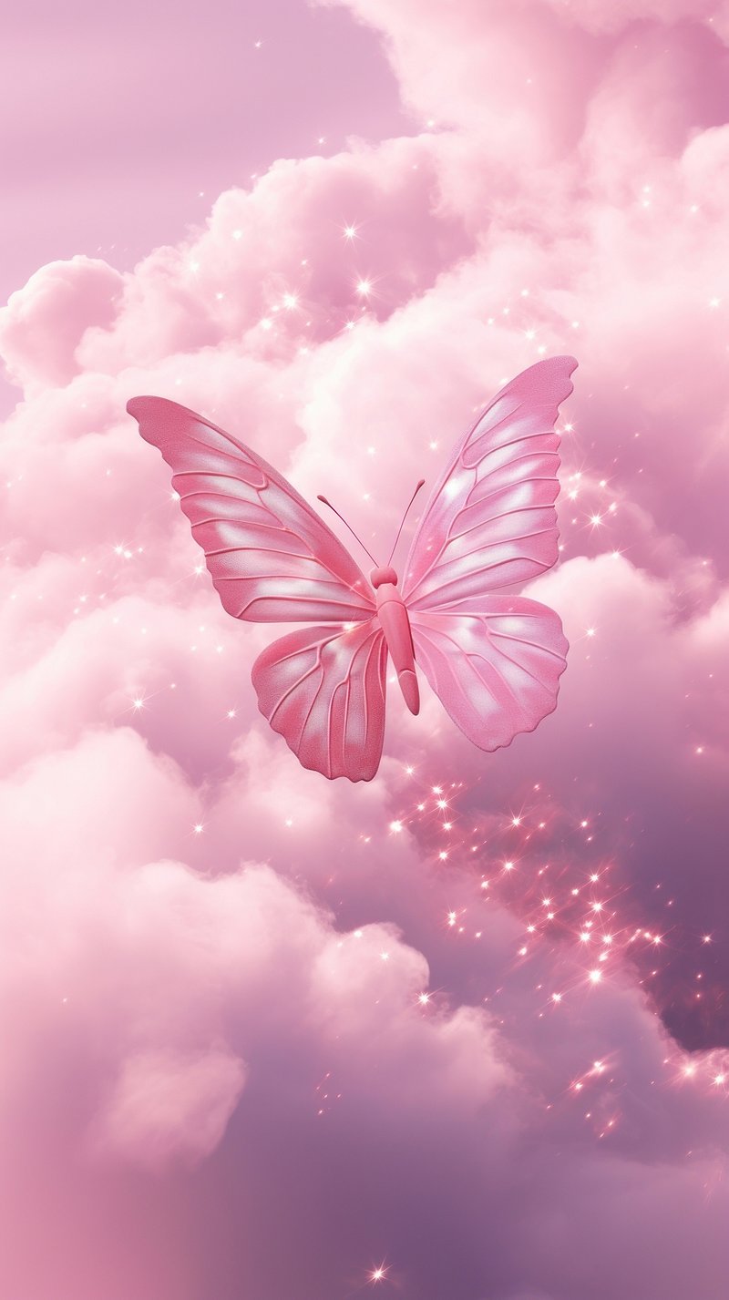 Pink Glitter Butterfly Images | Free Photos, PNG Stickers, Wallpapers ...