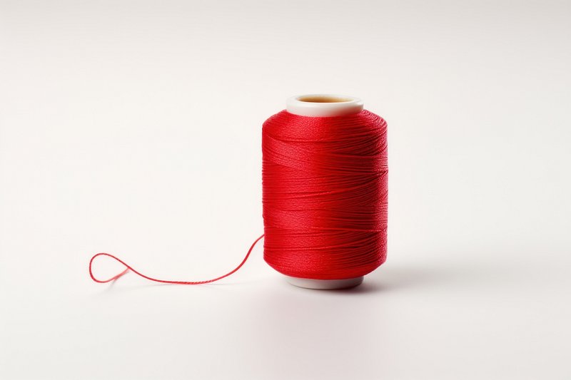 Red Yarn Thread Isolated On White Background Stock Photo, Picture and  Royalty Free Image. Image 18545199.