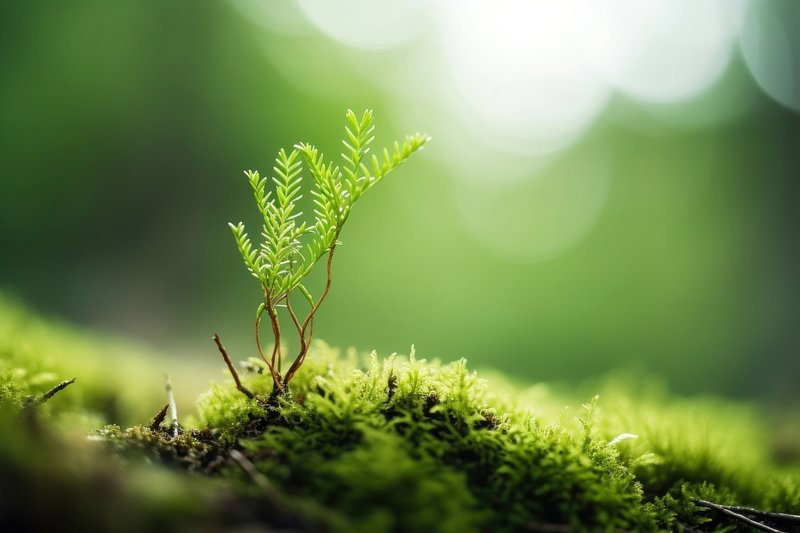 PNG Green moss vegetation plant.