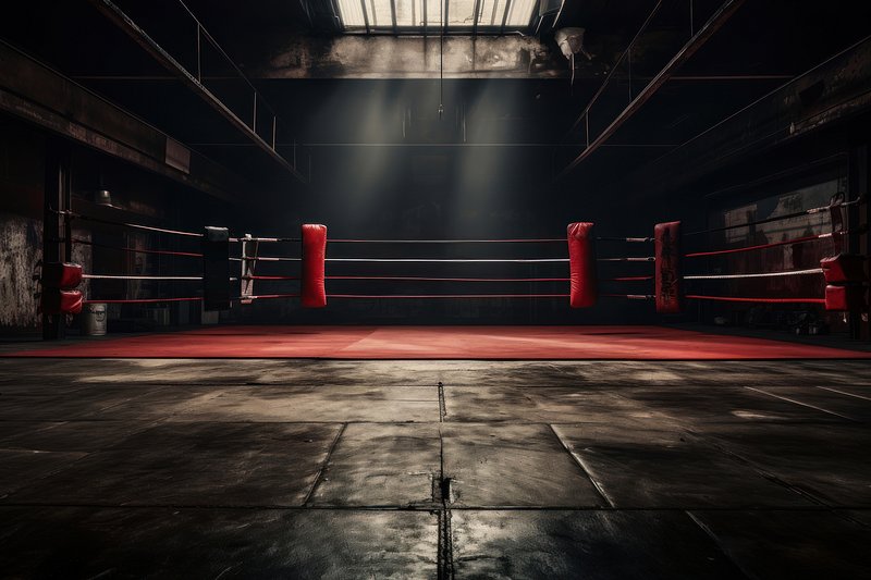 Empty Boxing Ring Background Isolated Stock Photos and Images - 123RF