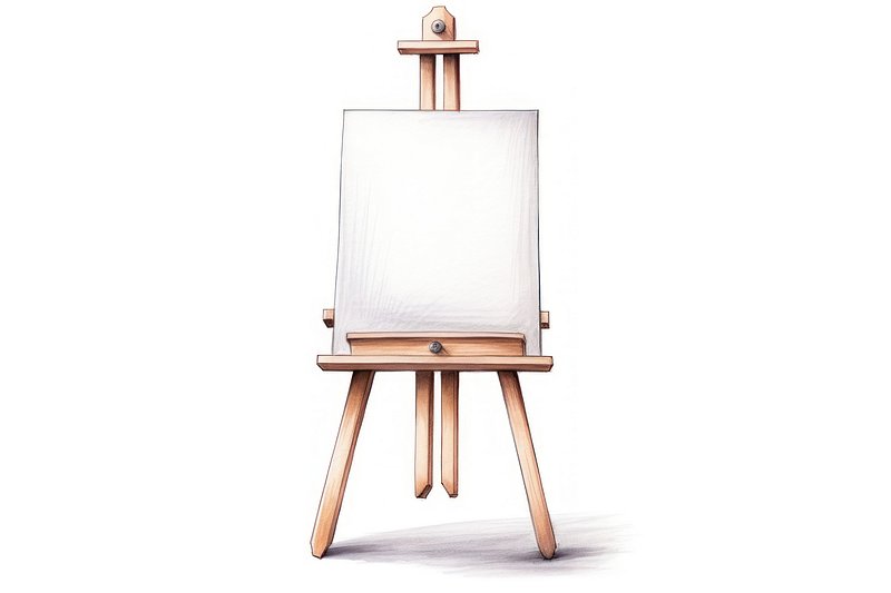 Canvas stand or an easel illustration, free image by rawpixel.com