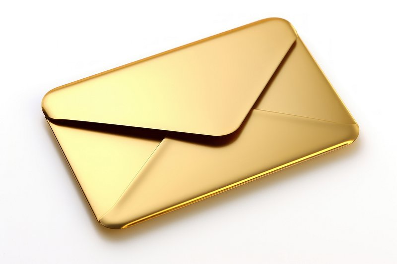 Mail iocn gold white background | Premium Photo Illustration - rawpixel