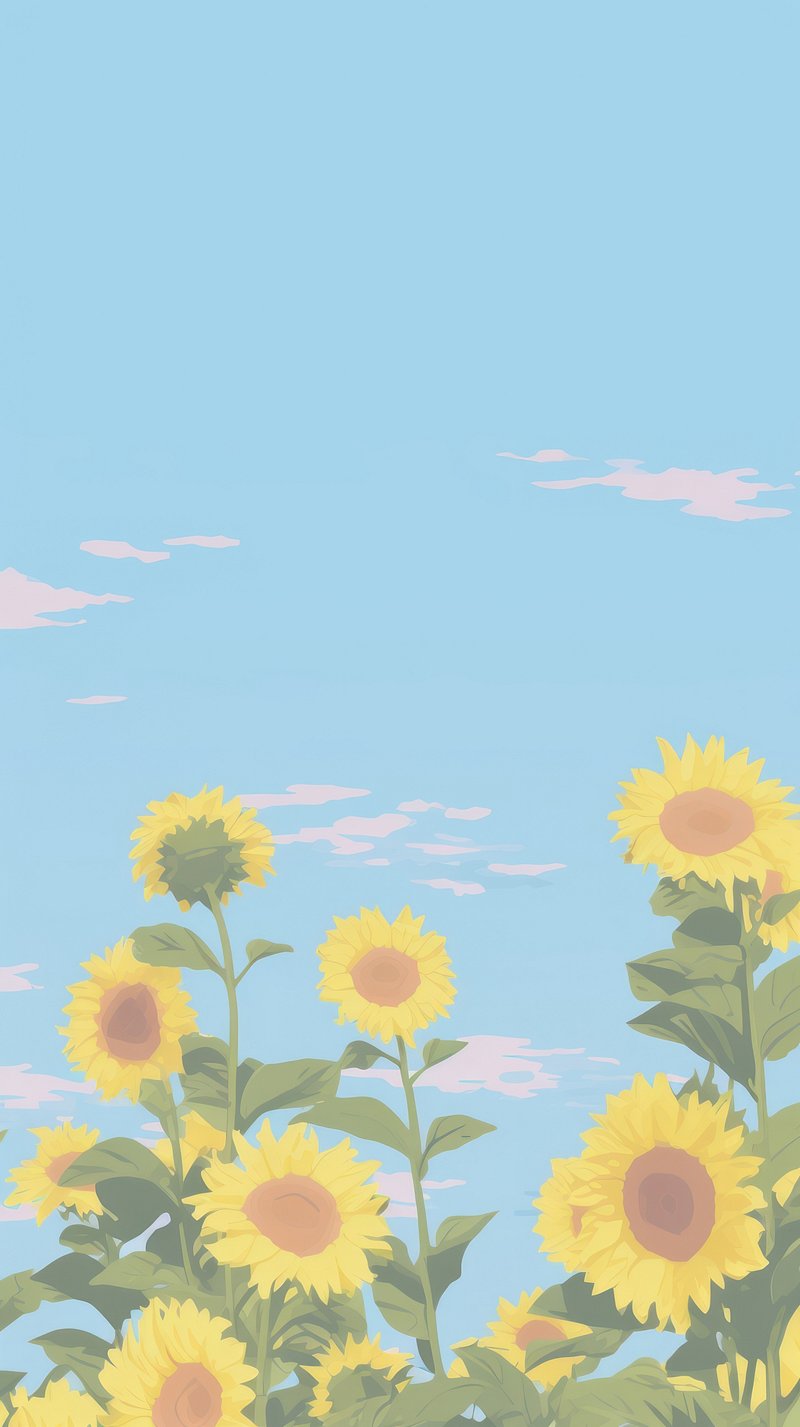 Sunflower Minimalist Wallpaper In Landscape Images | Free Photos, PNG