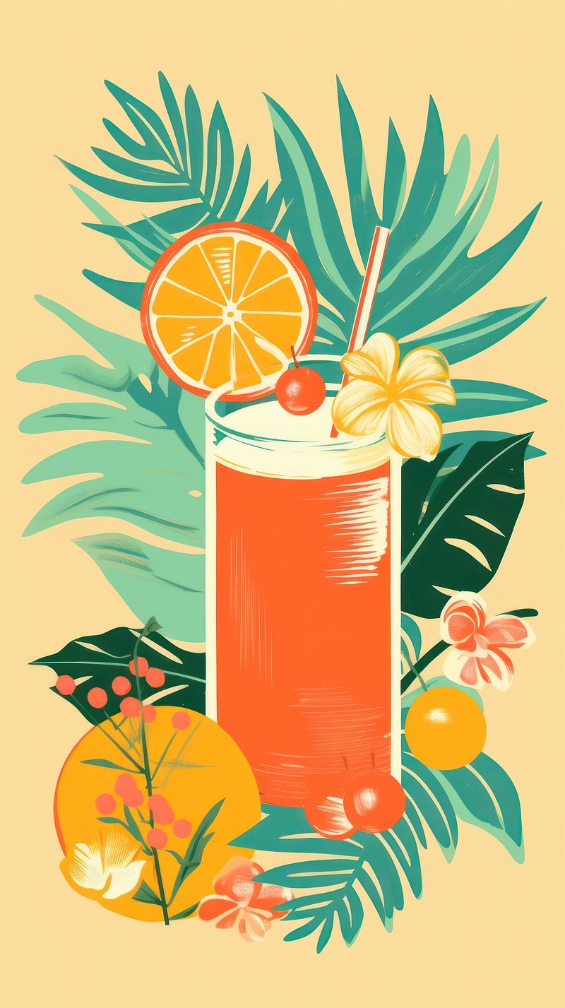 Alcoholic cocktails glasses with drinks tropical Vector Image