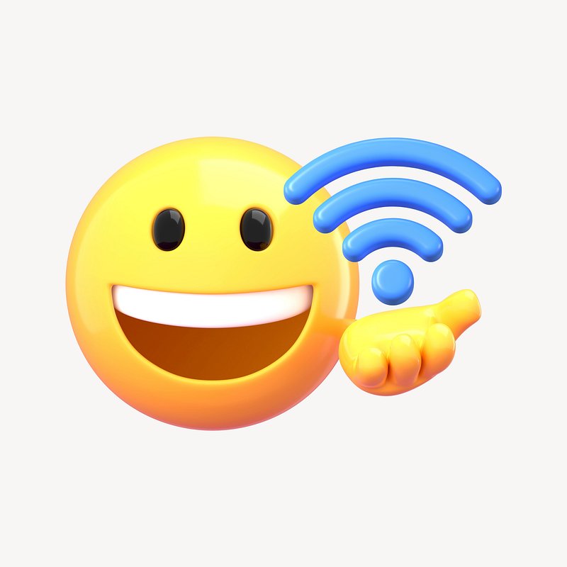 Wifi emoji, 3D emoticon illustration Premium Photo rawpixel