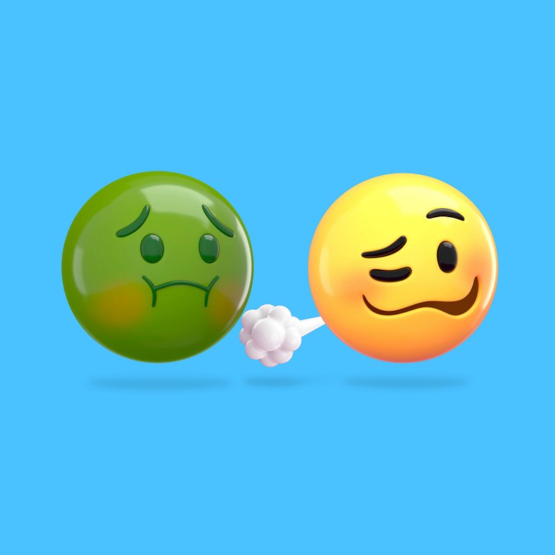 3D farting emoticon, disgusted face Premium Photo rawpixel