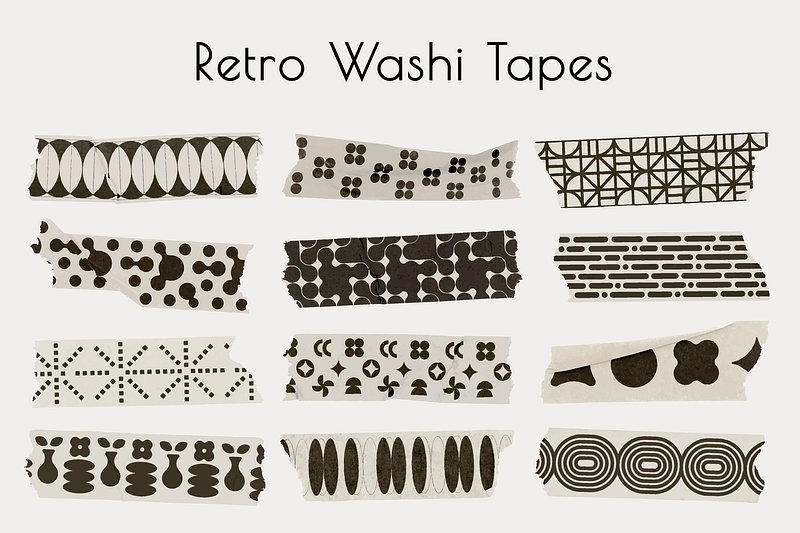 Washi Tapes Clip Art Set – Daily Art Hub // Graphics, Alphabets & SVG